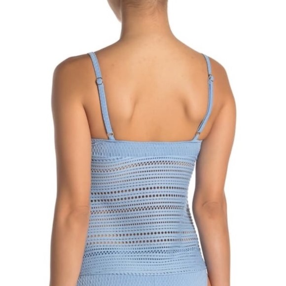 Robin Piccone Perla Crochet Lace Tankini Top - Picture 2 of 8